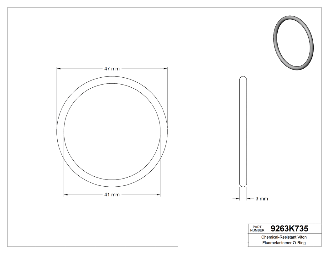 Technical drawing - 9263K735